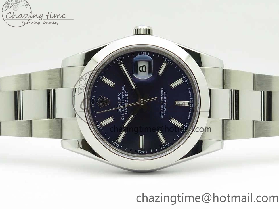 Best 1:1 41mm 126334 II Dial SS BP Oyster Bracelet Makers Blue DateJust Edition on Sticks 0424